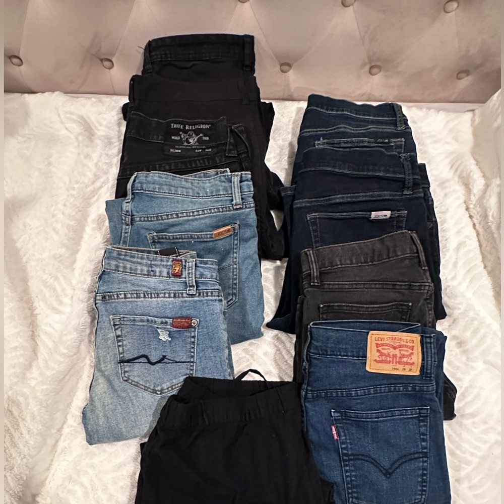 Levi's, Seven, True Religion, Joe Jean’s and H&M Jeans Collection Bundle